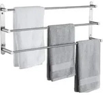 Handtuchhalter 3 Stangen Edelstahl SUS 304 Geb&uuml;rstet 75 cm Wandmontage