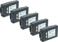 vhbw 5x Akku Ersatz f&uuml;r Datalogic BT-10, 94ACC0112, 94ACC1376, 94ACC1377, BT-27,