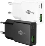 Goobay 25 W USB-C PD GaN Dual-Schnellladeger&auml;t Slim schwarz, 1x USB-C-Anschluss