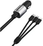 DUDAO R5ProN 3.4A Car Charger Built-in cables, Auto, Zigarettenanz&uuml;nder, 1 m, Grau -