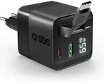 SBS TETRGAN65RETCABK, Drinnen, USB, 20 V, Schwarz - Schwarz