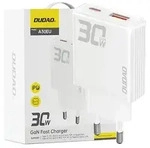 Dudao A30EU 30W GaN USB-A / USB-C Wandladeger&auml;t - Wei&szlig; - Wei&szlig;