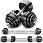 RE:SPORT&reg; Hantelset Gusseisen 30 kg Kurzhanteln Langhantel Set Hantel...