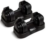 KM-Fit Verstellbare Kurzhantel 2er Set 25 kg einzeln, 18 Gewichtsstufen,