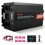 VEVOR 3500 W Wechselrichter, 12 V DC auf 230 V AC, Reiner Sinus-Wechselrichter,