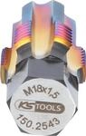 KS Tools Gewindeschneider mit F&uuml;hrungsbolzen f&uuml;r Lambdasonden, M18x1,5