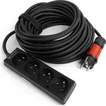 Verl&auml;ngerungskabel 4-fach 15m Steckdosenleiste 3x1,5mm2 schwarz Doktorvolt...