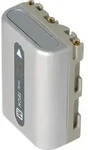 AccuCell Akku passend f&uuml;r Sony NP-QM50, Sony NP-QM51 Silber - Silber