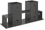 vidaXL Hilfsmittel f&uuml;r Holzstapel 12 Stk. Anthrazit 34 x 10 x 15 cm - Grau