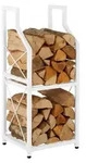 Relaxdays Kaminholzregal, 2 Ebenen, Metall, HxBxT: 81,5 x 34,5 x 30,5 cm,