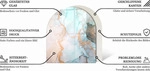 Eleganter Marmor mit Aderung &ndash; Glasbodenplatte f&uuml;r &ndash; Kaminofen &ndash;...