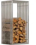 DELUKE&reg; Kaminholzregal Metall PREMIUM - Innen und Aussen, Edelstahl |...