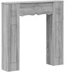 vidaXL Kaminumrandung Sonoma-Grau 102 x 20 x 102 cm Holzwerkstoff - Grau