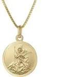 trendor 41428 Erzengel Michael Anh&auml;nger Gold 333 an goldplattierter Kette, 45...