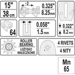 Kettenf&uuml;hrung f&uuml;r 15'' 325U S&auml;gen - YT-84934