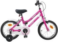 vidaXL Kinderfahrrad 14 Zoll f&uuml;r 3-5 Jahre alt Pink Wei&szlig; - Wei&szlig;