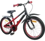 vidaXL Kinderfahrrad 18 Zoll f&uuml;r 5-7 Jahre alt Rot Schwarz - Rot