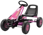 AIYAPLAY Gokart Tretauto mit Handbremse verstellbar Sitz Vor- und R&uuml;ckw&auml;rtsgang