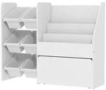 AIYAPLAY Kinderregal Kinder-B&uuml;cherregal mit 6 herausnehmbaren Boxen Ablagen...