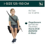 Chicco Quasar i-Size Kinderautositz 7-12 Jahre 23-36 kg Gruppe 3 Grau - Grau