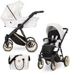Kinderwagen Kunert Ivento Premium 2in1 - goldene Rahmenfarbe - Farbe: White...