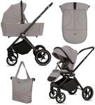 BabyLux GAVIA 2-in-1 Kinderwagen, Gondel, Leichtgewicht, Faltbares Set - Grau