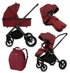 BabyLux Boldo 2-in-1 Kinderwagen, Gondel, Leichtgewicht, Faltbares Set - Rot