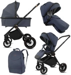 BabyLux CASTOR 2-in-1 Kinderwagen, Gondel, Leichtgewicht, Faltbares Set - Grau