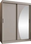 MIRJAN24 Kleiderschrank Wika 150, Schwebet&uuml;renschrank mit zwei Kleiderstangen,