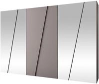MIRJAN24 Kleiderschrank Zen 300 4L, Kleiderschrank, Garderobe mit Spiegel...