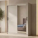 BEAUTYSOFA | Schwebet&uuml;renschrank HELA 160 cm Kaschmir &ndash; 2-t&uuml;rig Moderner