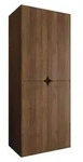 MIRJAN24 Kleiderschrank Espresso 80, Kleiderschrank, Garderobe (Farbe: Nuss...