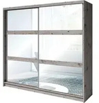 Schwebet&uuml;renschrank Togo Kleiderschrank 230x62x215cm 2-t&uuml;rig Spiegel Farbe