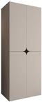 MIRJAN24 Kleiderschrank Espresso 80, Kleiderschrank, Garderobe (Farbe: Cashmere,