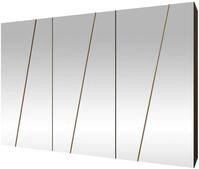 MIRJAN24 Kleiderschrank Zen 300 6L, Kleiderschrank, Garderobe mit Spiegel (Farbe: