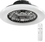 tectake&reg; Deckenleuchte mit Ventilator, &Oslash; 50 cm, 3000-6500 K, dimmbar, 3...