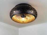 Moderne Deckenleuchte mit Ventilator & Fernbedienung, Schwarz Gold inkl. E27...