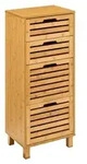 Stehender hoher Badezimmerschrank SICELA mit 4 Schubladen, 40 x 30 x 97,5 cm -...