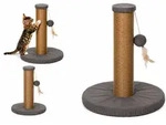 Kratzbaum - Katzenspielzeug - Kratzbaum Velvi Hellgrau - Juteseil - Gepolsterte...