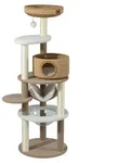 Fudajo Forest Lodge 168 cm Kratzbaum beige, Katzenbaum mit Katzenhaus,...