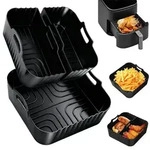 Silikonform Hei&szlig;luftfritteuse 3 St&uuml;ck 2x 3.1L + 1x 6.2L wiederverwendbar