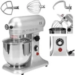 Gastro K&uuml;chenmaschine, Knetmaschine, Teigmaschine, 7L - Silber