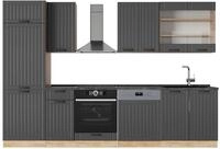K&uuml;chenzeile Vicco Fame-Line Dunkelgrau 300 cm ohne Arbeitsplatte, Model 56855