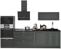 K&uuml;chenzeile Vicco Fame-Line Gr&uuml;n-Gold Landhaus/Anthrazit 280 cm, AP Marmor,...