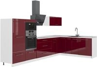 Eckk&uuml;che Vicco Fame-Line Bordeaux Hochglanz/Wei&szlig; 347 x 207 cm, AP Marmor,...