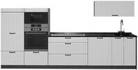 K&uuml;chenzeile Vicco Fame-Line Wei&szlig; Landhaus/Anthrazit 340 cm ohne Arbeitsplatte,