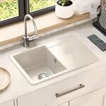 vidaXL Waschbecken 80% Quarz und 20% Harz 670 x 460 mm Beige - Beige