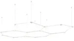 Globo LED Deckenleuchte Honeycomb 123,5W neutralweiss Wei&szlig; 248x174cm
