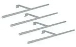 kalb | LED Schrankbeleuchtung Schwebet&uuml;r Aufbauleuchte silbergrau 600mm 4er Set