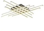 LED Deckenleuchte, bewegliche Elemente, Silber, Metall, Acryl, 71 cm